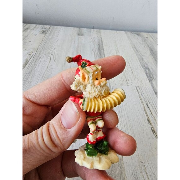 Enesco swifty elf accordion North Pole village figurine Xmas vintage ziminecki d - Picture 6 of 9